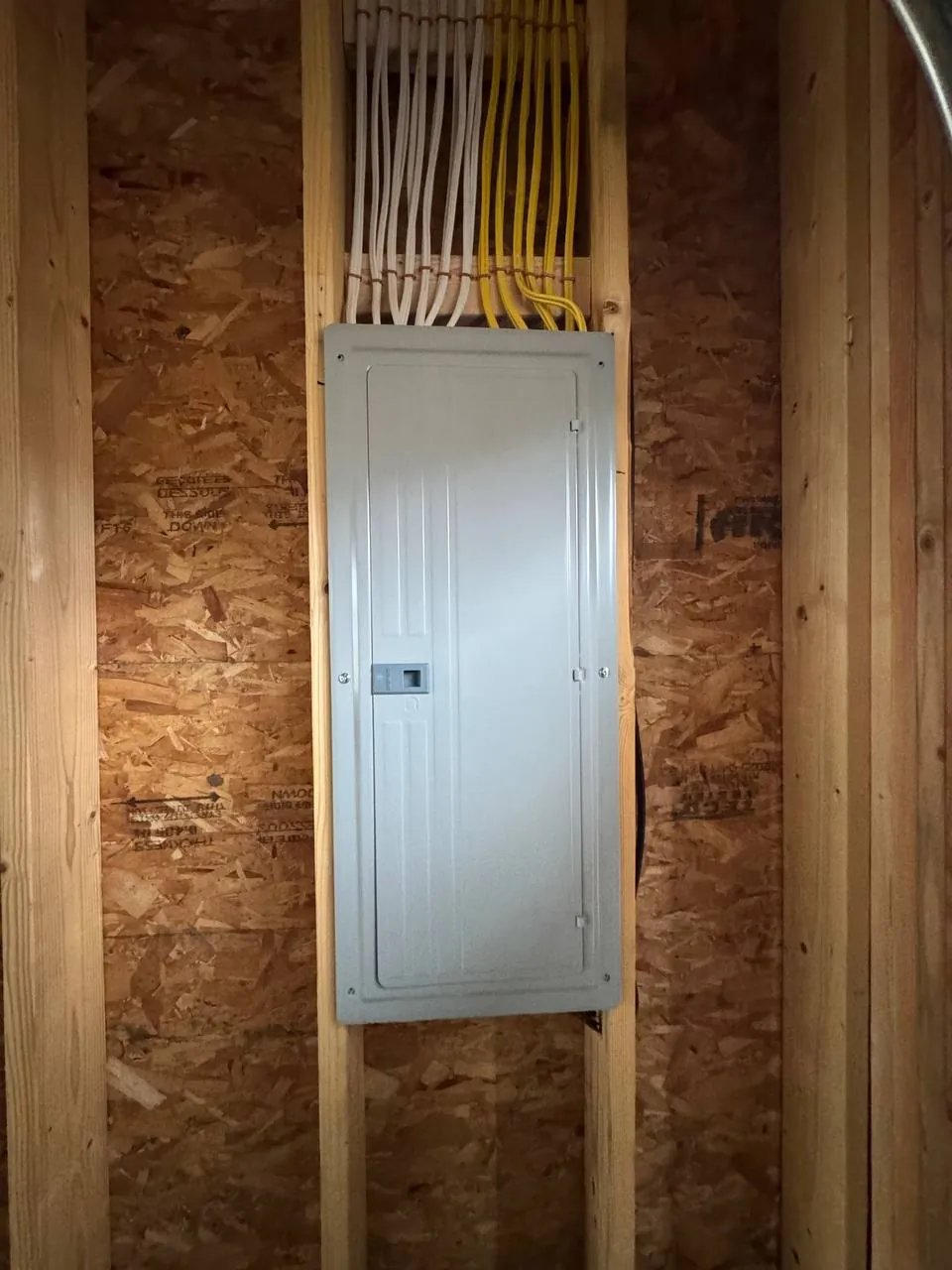 Panel with new circuits in a new home