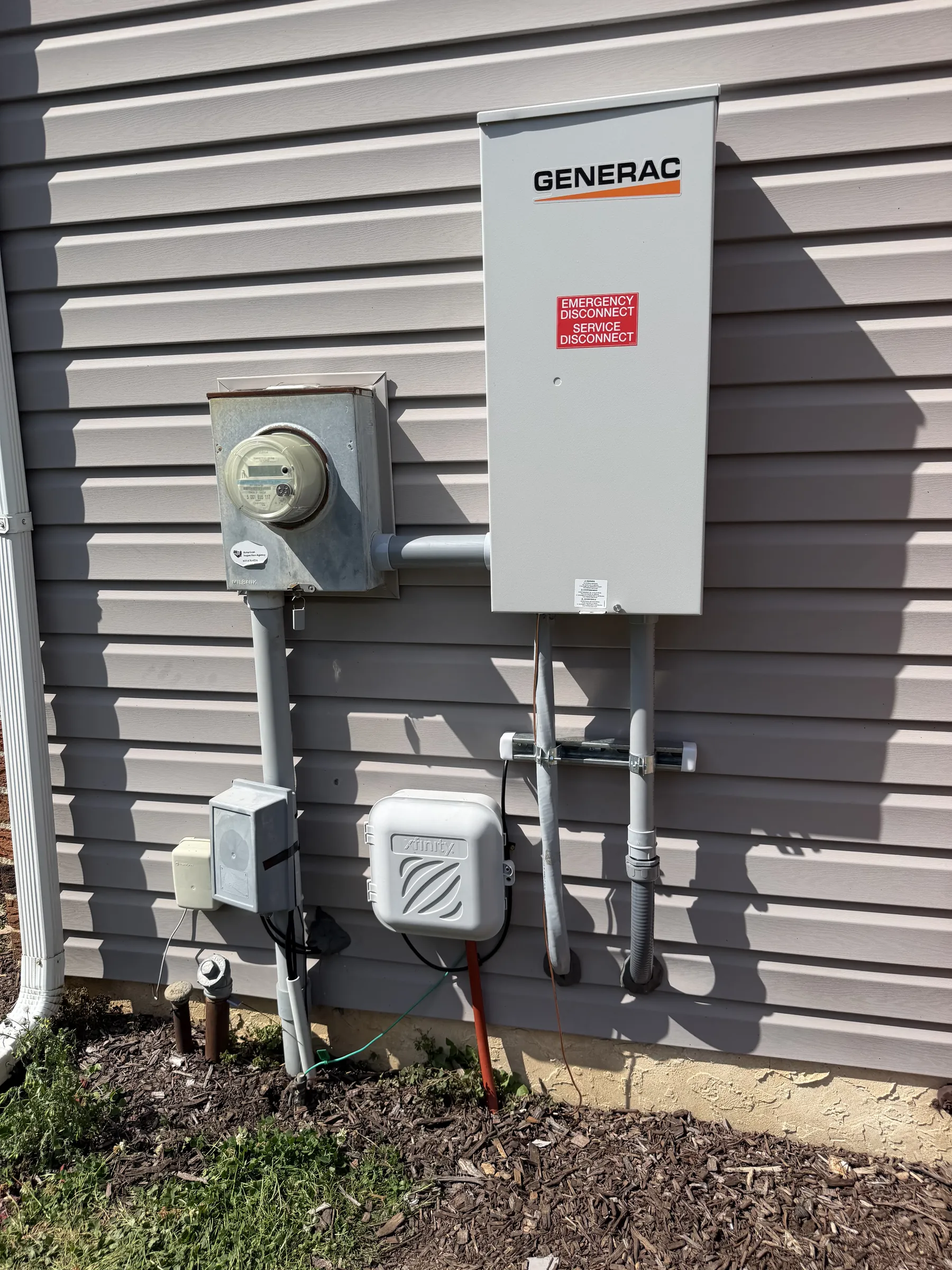 Meter and Generac transfer switch