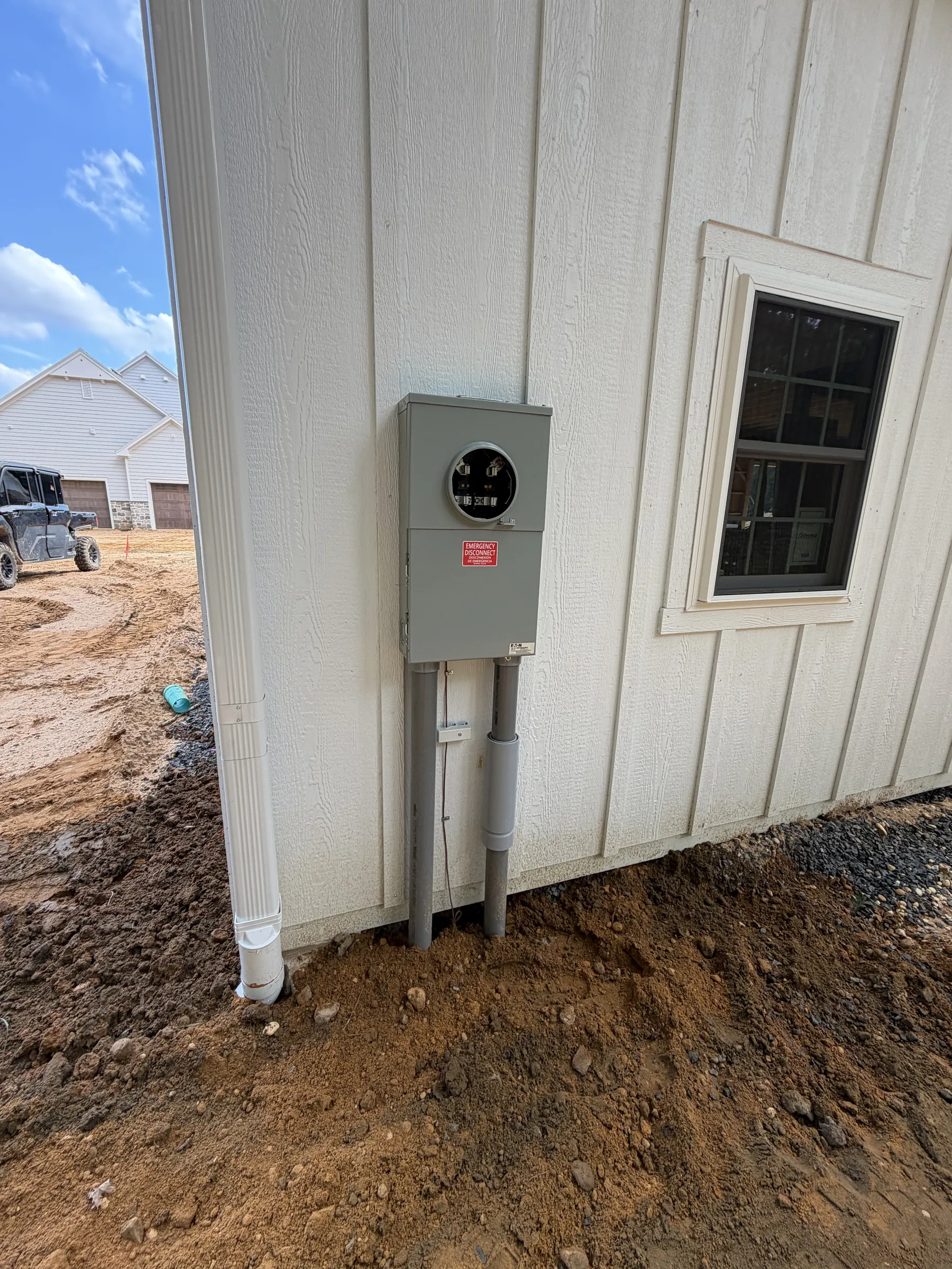 New meter on a house under construction